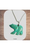 Maolia - Collier ours turquoise.
