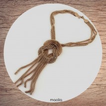 Maolia - Collier grosse tresse de chaines dorées