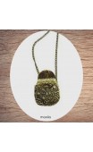 Maolia - Sautoir petit sac bronze