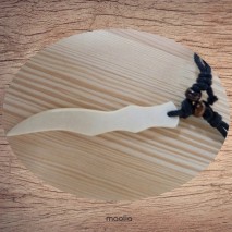 Maolia - Collier pendentif os de buffle couteau
