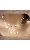 Maolia - Collier perles de culture blanches trois fils