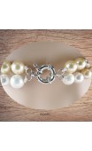 Maolia - Collier deux rangs perles de culture de 8 à 14 mm 