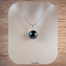 Maolia - Collier perle de culture de couleur 12 mm