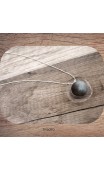 Maolia - Collier pendentif transparent nacré 