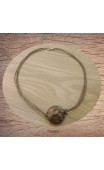 Maolia - Collier perle de bois cordon marron