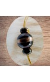 Maolia - Sautoir perles indiennes et fil cablé doré