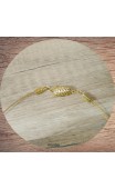 Collier longues perles d'hématite et fils câblés dorés