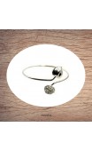 Maolia - Bracelet anneau aux deux coeurs
