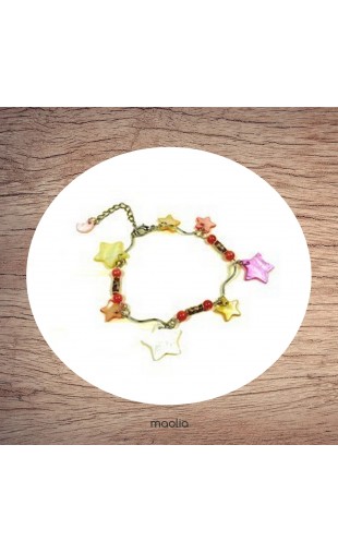Maolia - Bracelet nacre étoiles