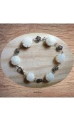 Maolia - Bracelet fleurs pierre naturelle 