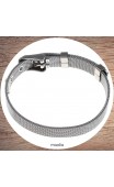 Maolia - Bracelet maille acier argentée