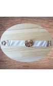 Maolia - Bracelet beige gros bouton fleuri