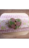 Maolia - Bracelet rose double et bouton fleuri