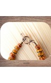 Maolia - Bracelet perles de bois ton brun