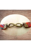 Maolia - Bracelet tissu écossais infinity