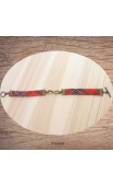 Maolia - Bracelet tissu écossais infinity