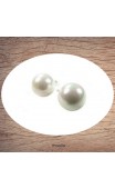 Boucles d'oreilles véritable perle de culture 12 mm