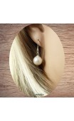Boucles d'oreilles perle de culture blanche