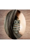 Boucles d'oreilles chouette articulée bronze