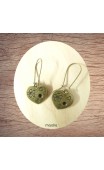 Maolia - Boucles d'oreilles coeur fleuri