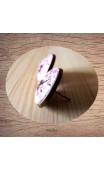 Maolia - Boucles d'oreilles cabochon arbre rouge