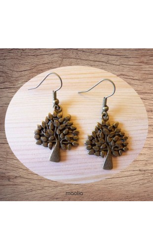 Maolia - Boucles d'oreilles arbre harmonieux