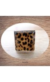 Bague cabochon carrée peau de léopard 3