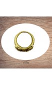 Bague anneau large tête de chouette bronze