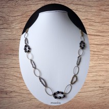 Maolia - Collier long bronze perles de rocaille