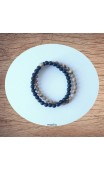 Maolia - Bracelet perles naturelles deux rangs onyx et jaspe