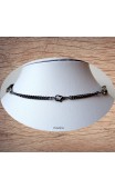 Maolia - Collier perles et quatre cordons noirs