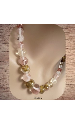 Maolia - Collier en perles en tourmaline 