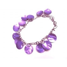 Bracelet en nacre violet